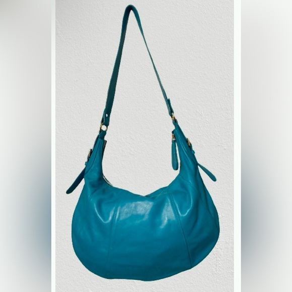 Gianfranco Sisti Butter Soft Italian Leather Large Hobo Bag Studded Accent - Picture 7 of 7